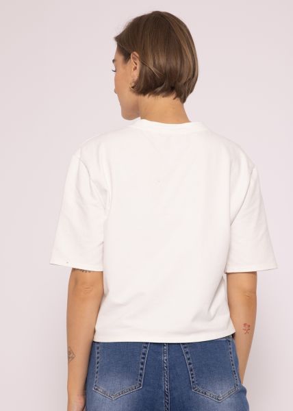 T-Shirt mit Print, offwhite