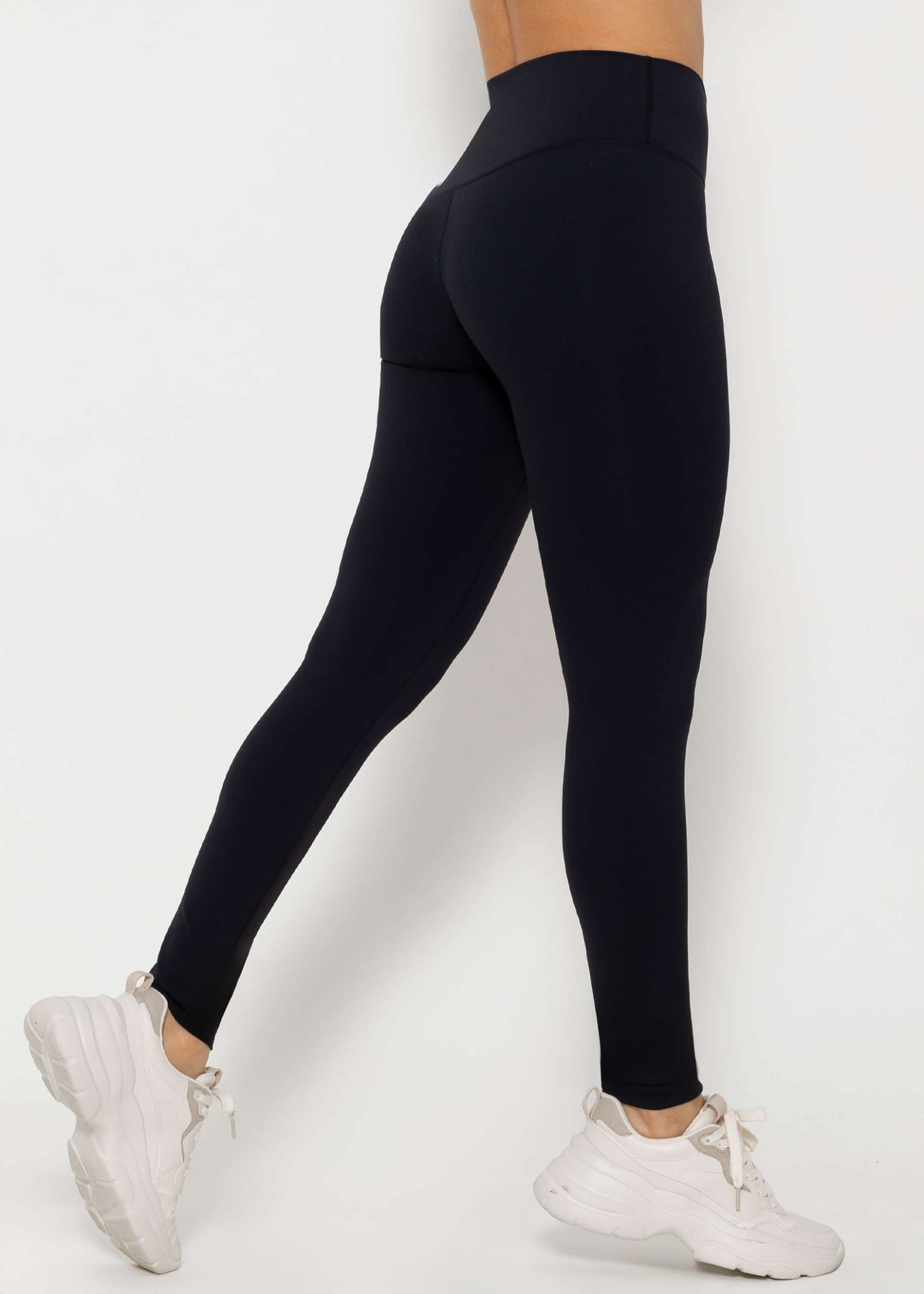 High Waist Sportleggings - schwarz