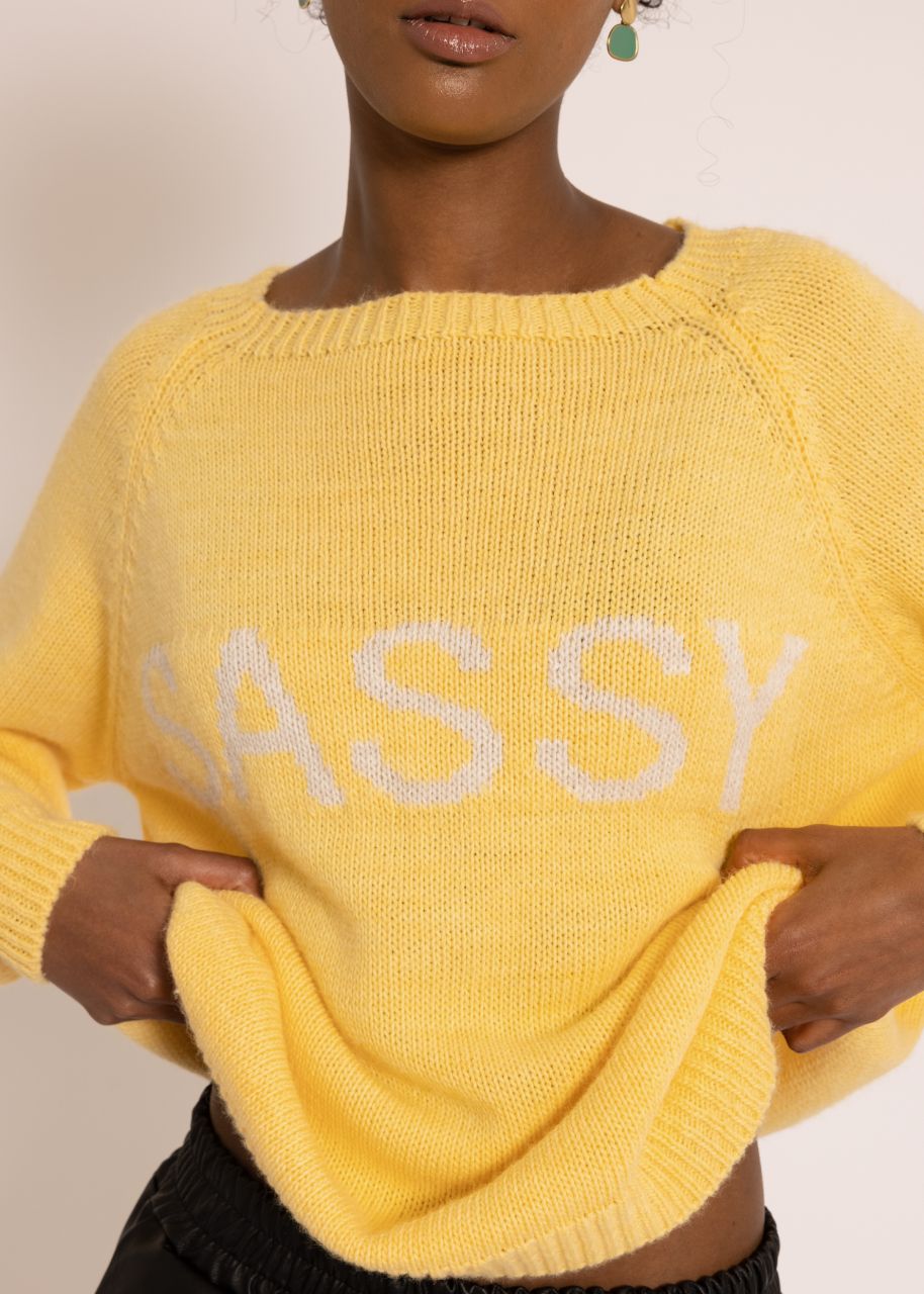 Kuscheliger SASSY Pullover, gelb