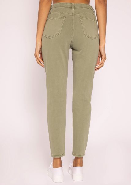 Relax Fit Highwaist Jeans, khaki