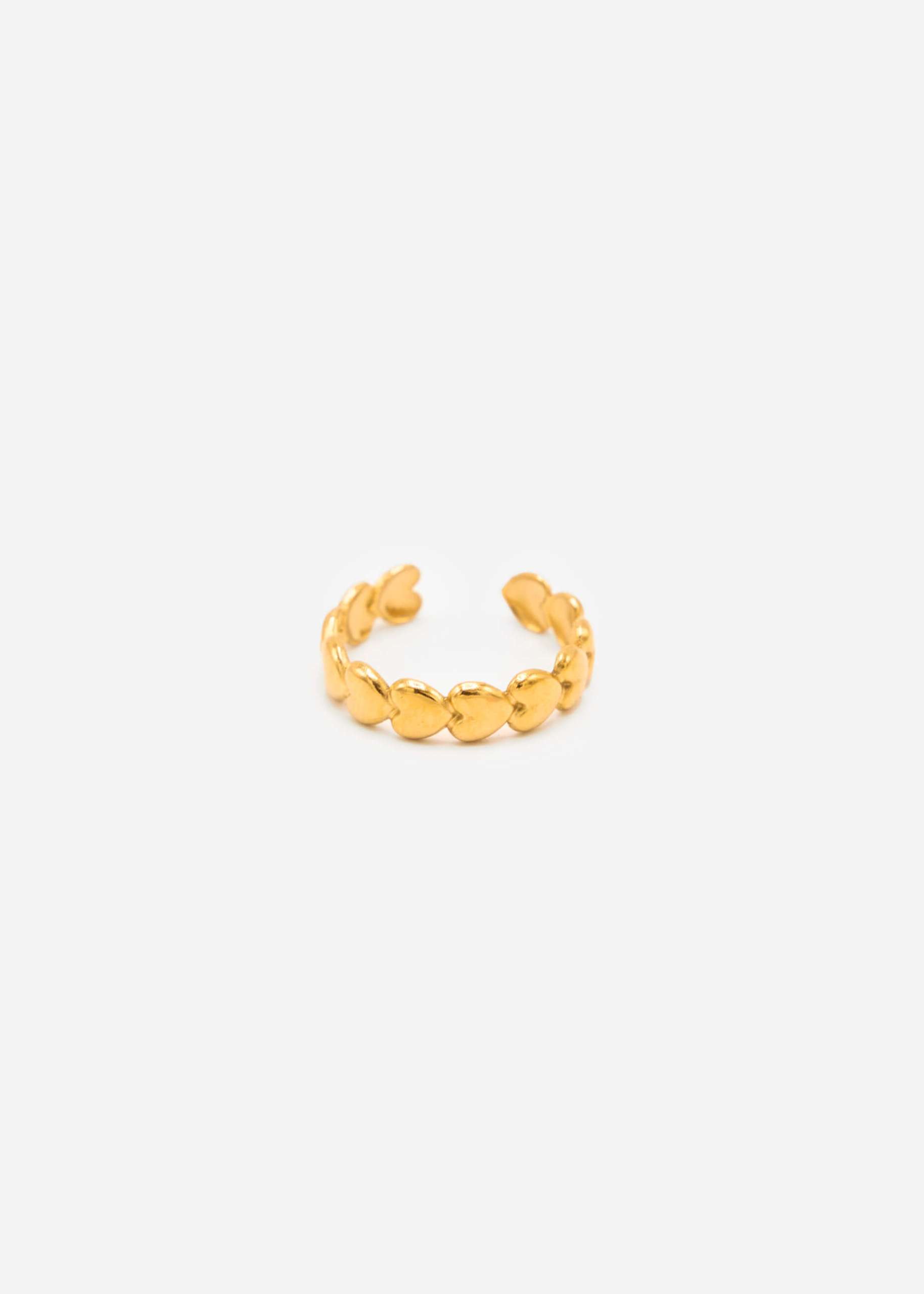 Ring mit Herzen - gold