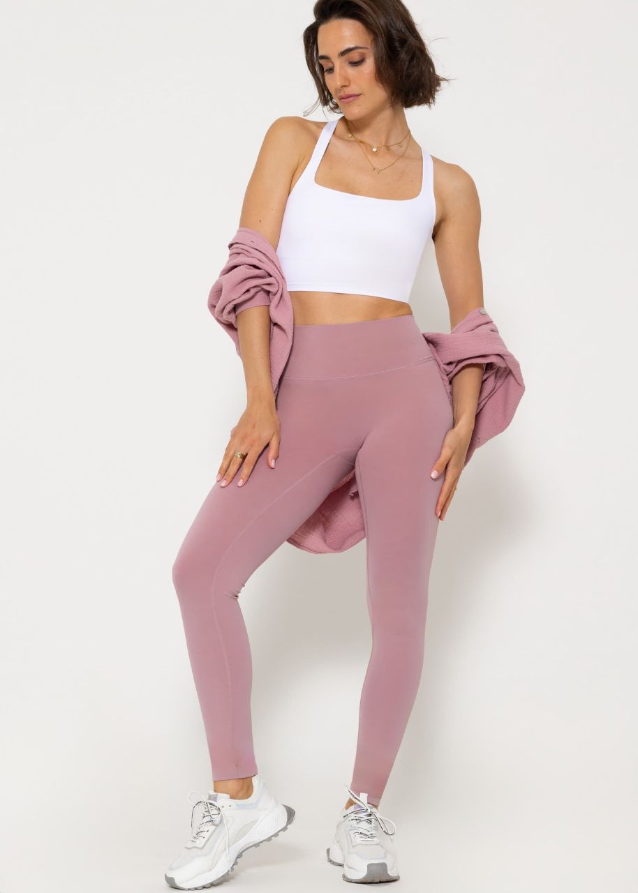 High Waist Sportleggings - altrosa