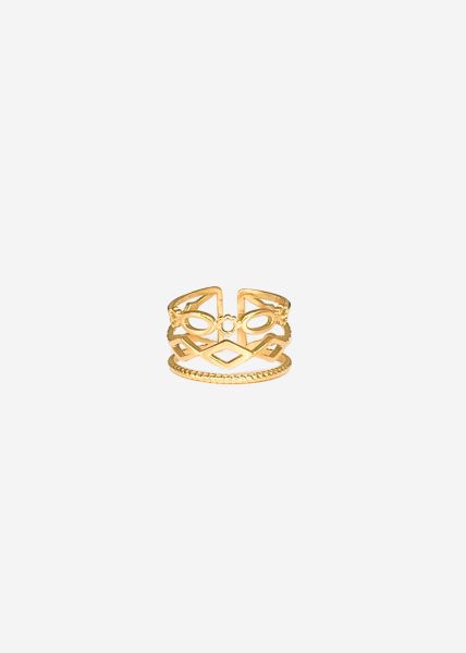 Dreigliedriger Ring, gold