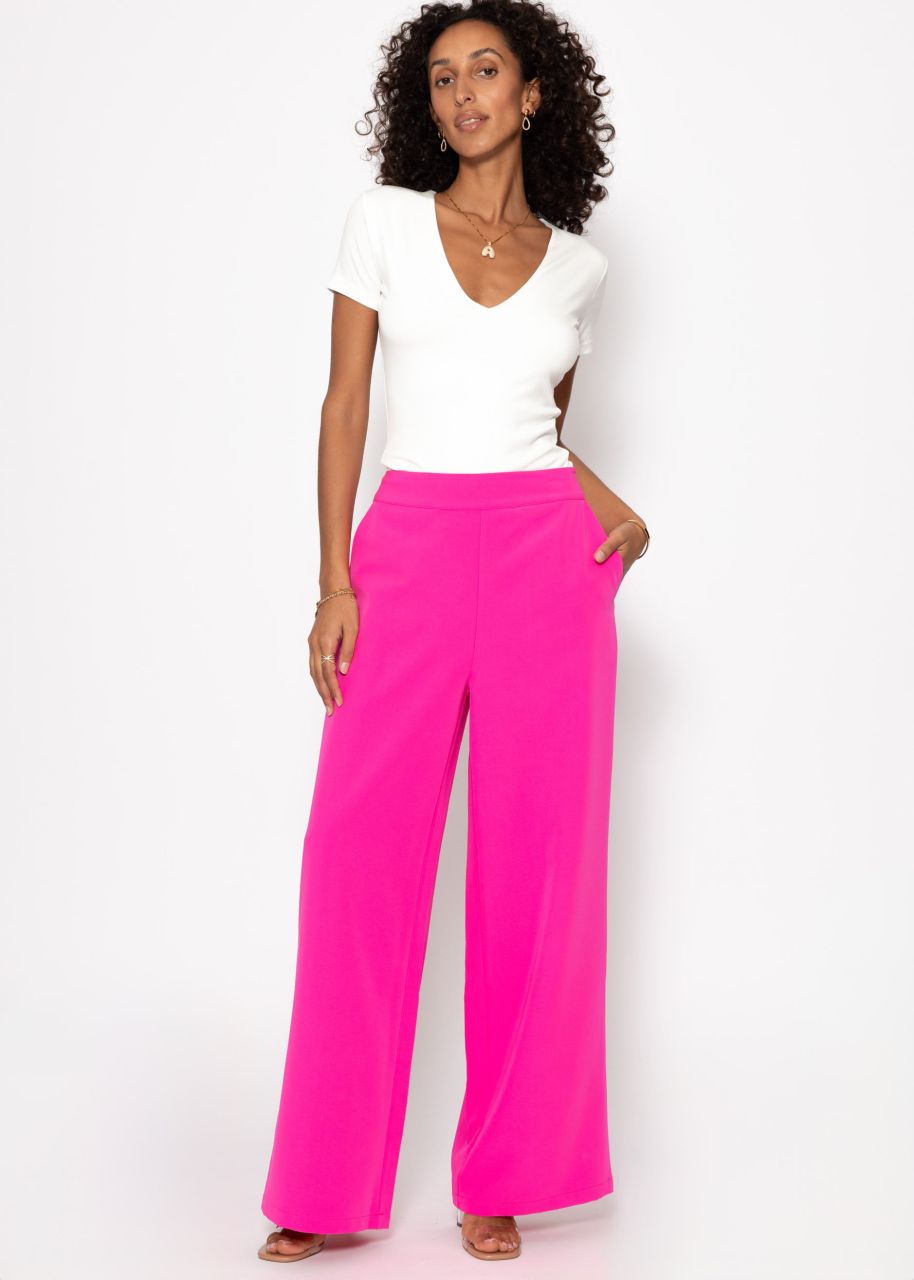 Leichte Stoffhose - neonpink