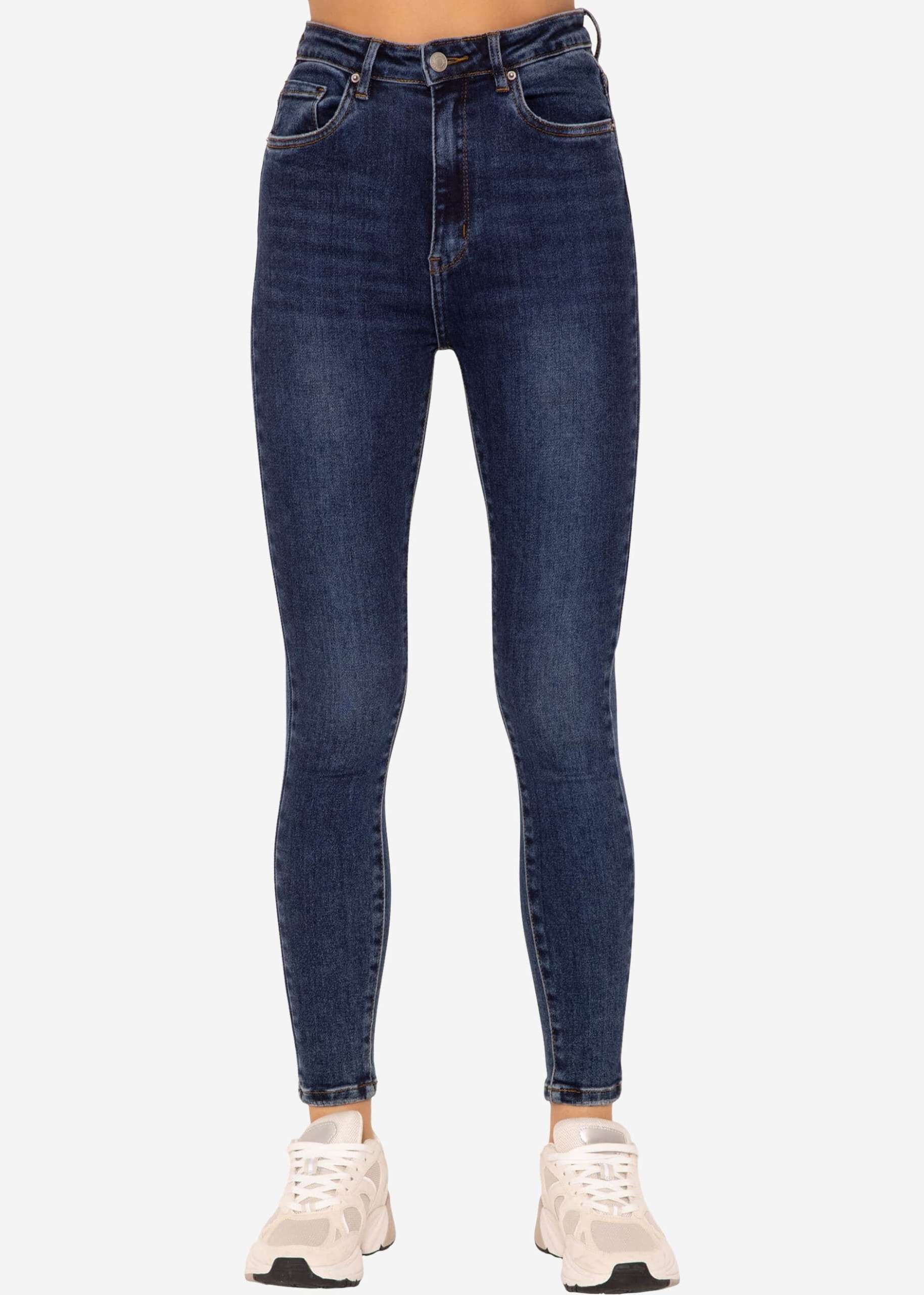 Highwaist Jeans, dunkelblau