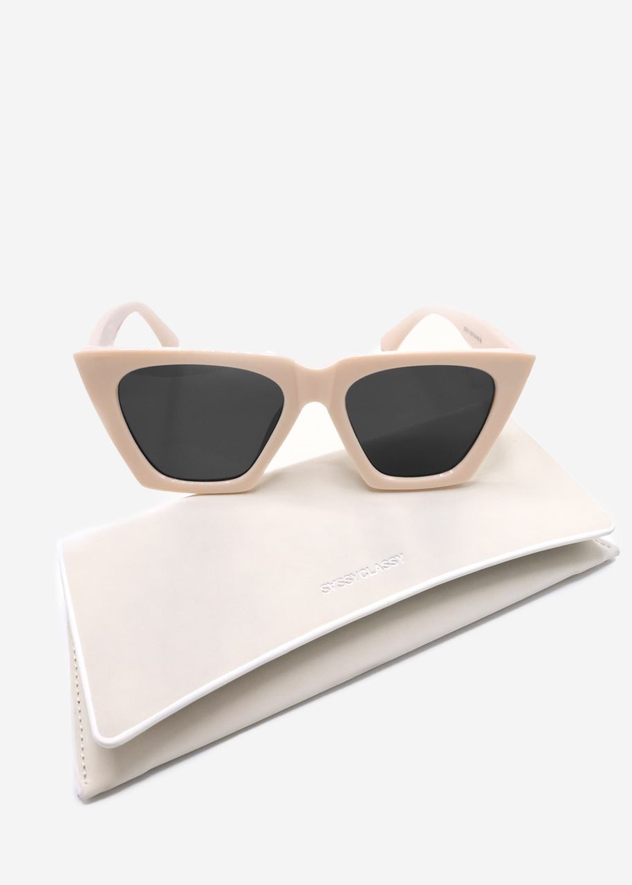 Cat Eye Sonnenbrille - offwhite